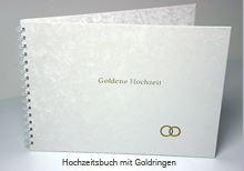 Hochzeitsbuch with wedding rings stamping