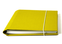 notebook with rubber band